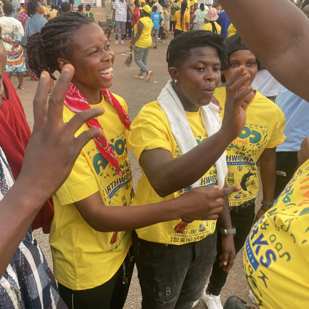 Joy and laughter on the streets of Techiman