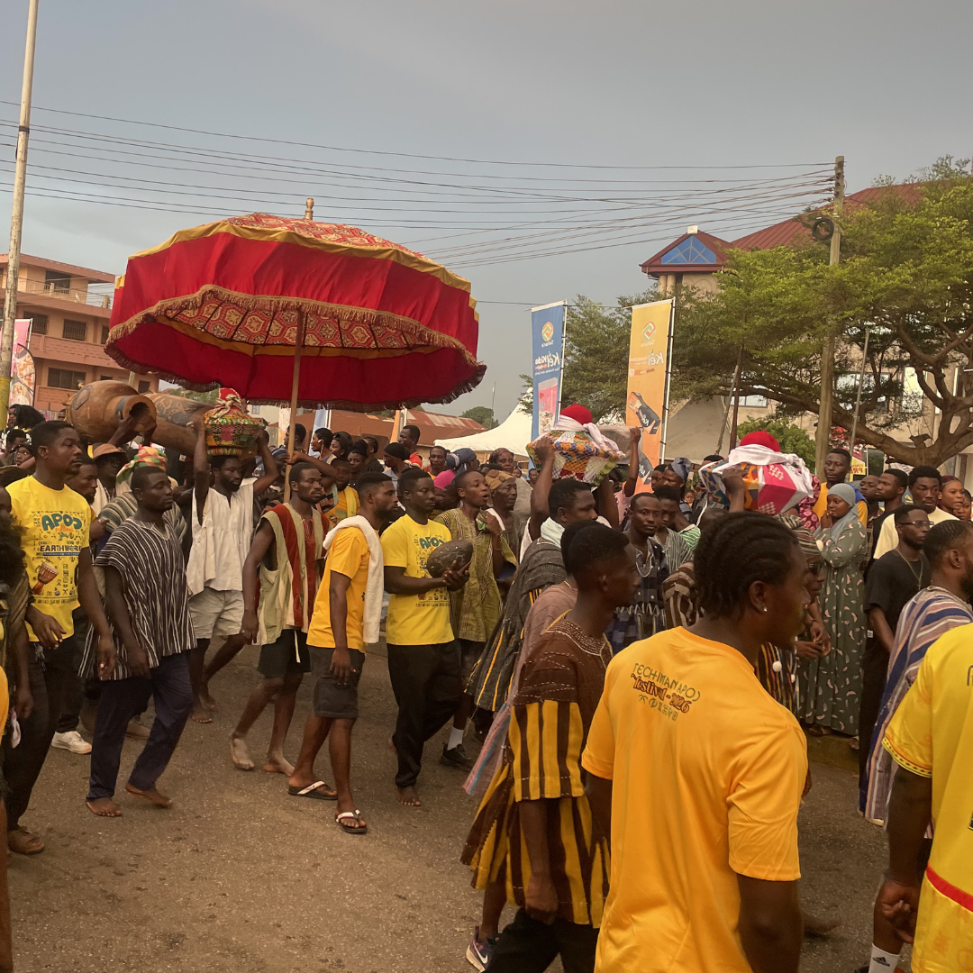 Techiman streets in a sea of gold